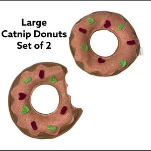 Large Two Donut Catnip Cat Toys